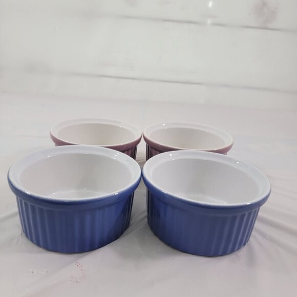 Porcelain Ramekin Dessert Butter Gravy Bowls Set of 4 - Made in France - Picture 8 of 16
